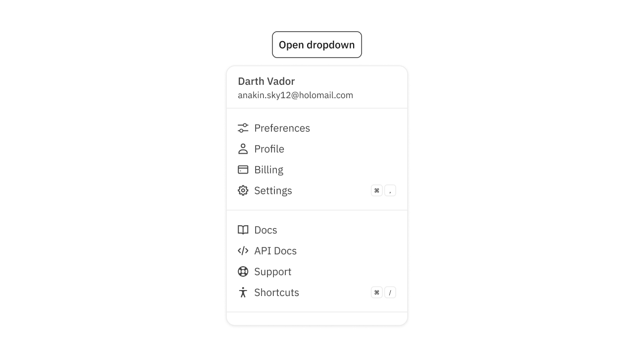 Dropdown menus components thumbnail