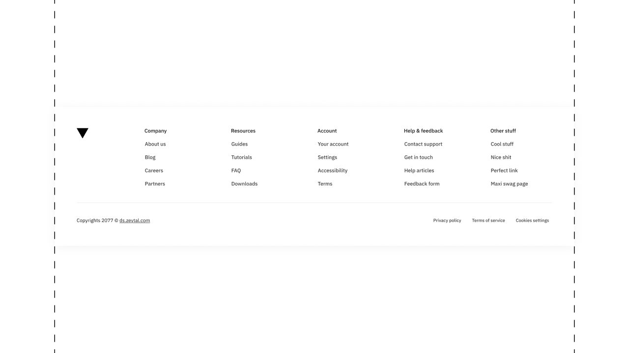 Landing page footer layout templates thumbnail
